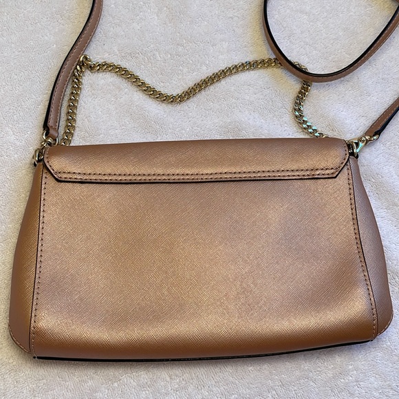 KATE SPADE Greer Laurel Way Rose Gold Leather Crossbody Bag - Picture 8 of 9